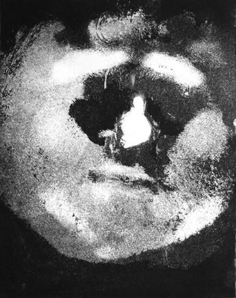 ● Veronica Wipes the Face of Jesus, 7"x9", Imprint of Face on Aquatint ● Veronica Wipes the Face of Jesus, 7"x9", Imprint of Face on Aquatint